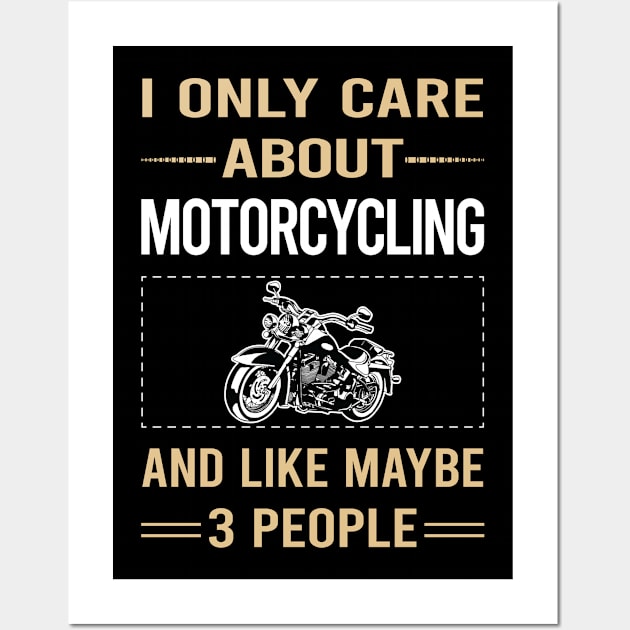 Funny 3 People Motorcycling Motorcycle Motorbike Motorbiker Biker Wall Art by relativeshrimp